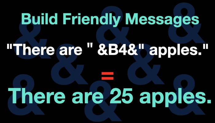 Build friendly messages with concatenation