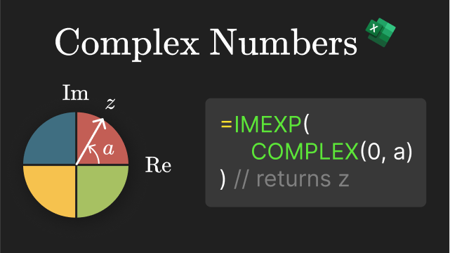 Complex Numbers in Excel