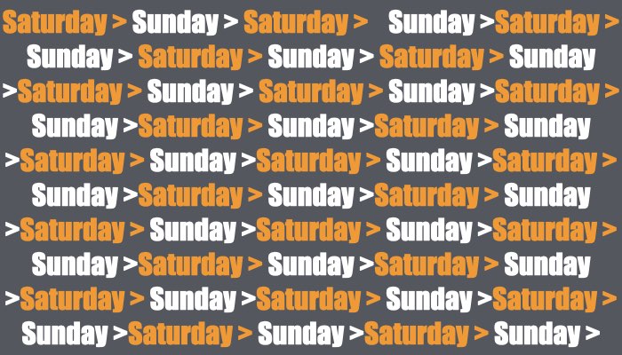 Formula to list weekends only