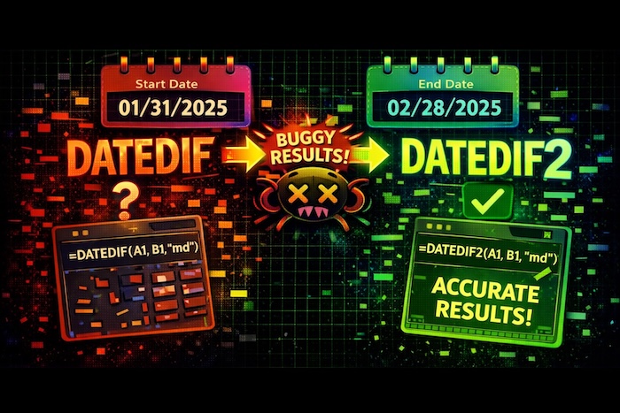 How to replace Excel's DATEDIF function
