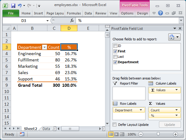 Pivot Table Tips