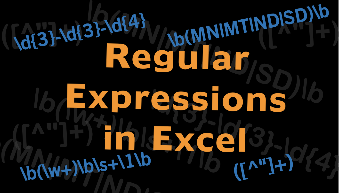 Regular Expressions in Excel