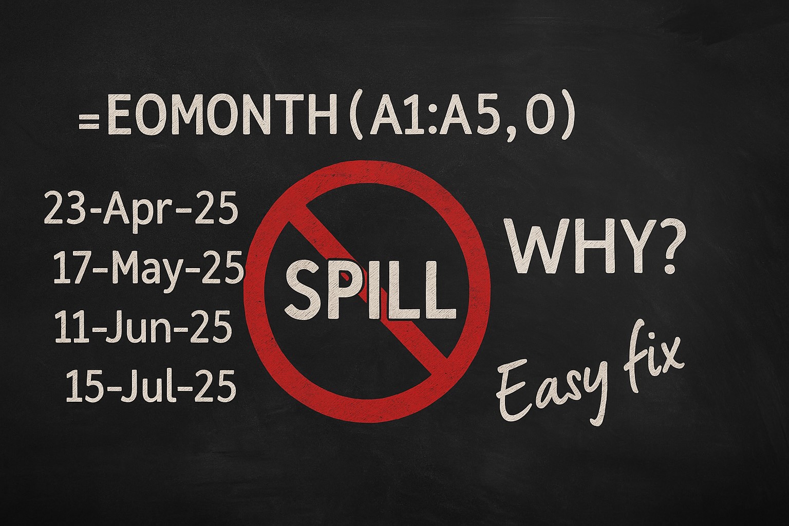 Why some Excel functions won't spill