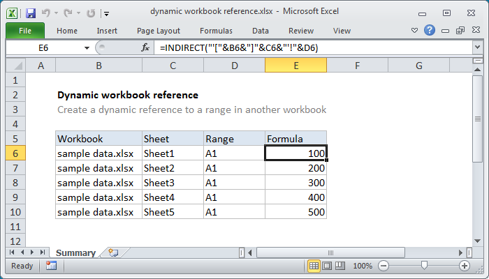 Excel Dynamic workbook reference