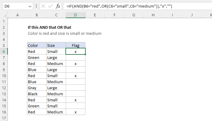 Excel If this AND that OR that