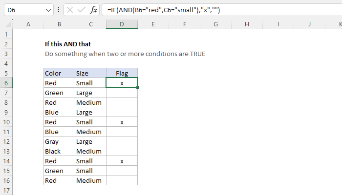 Excel If this AND that