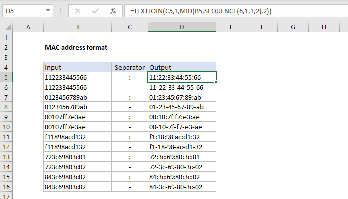MAC address format