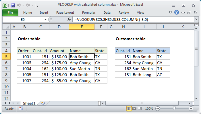 Excel Merge tables with VLOOKUP