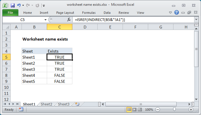 Excel Worksheet name exists