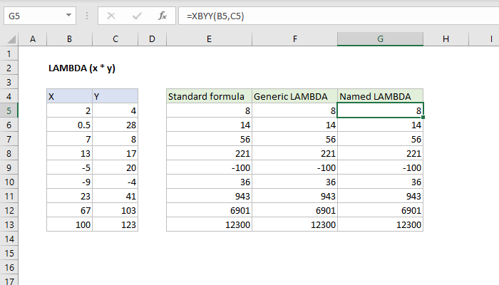 Excel LAMBDA Function