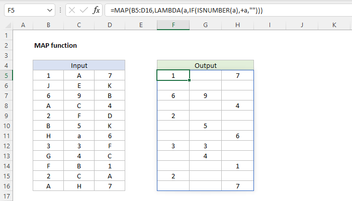 Excel MAP Function