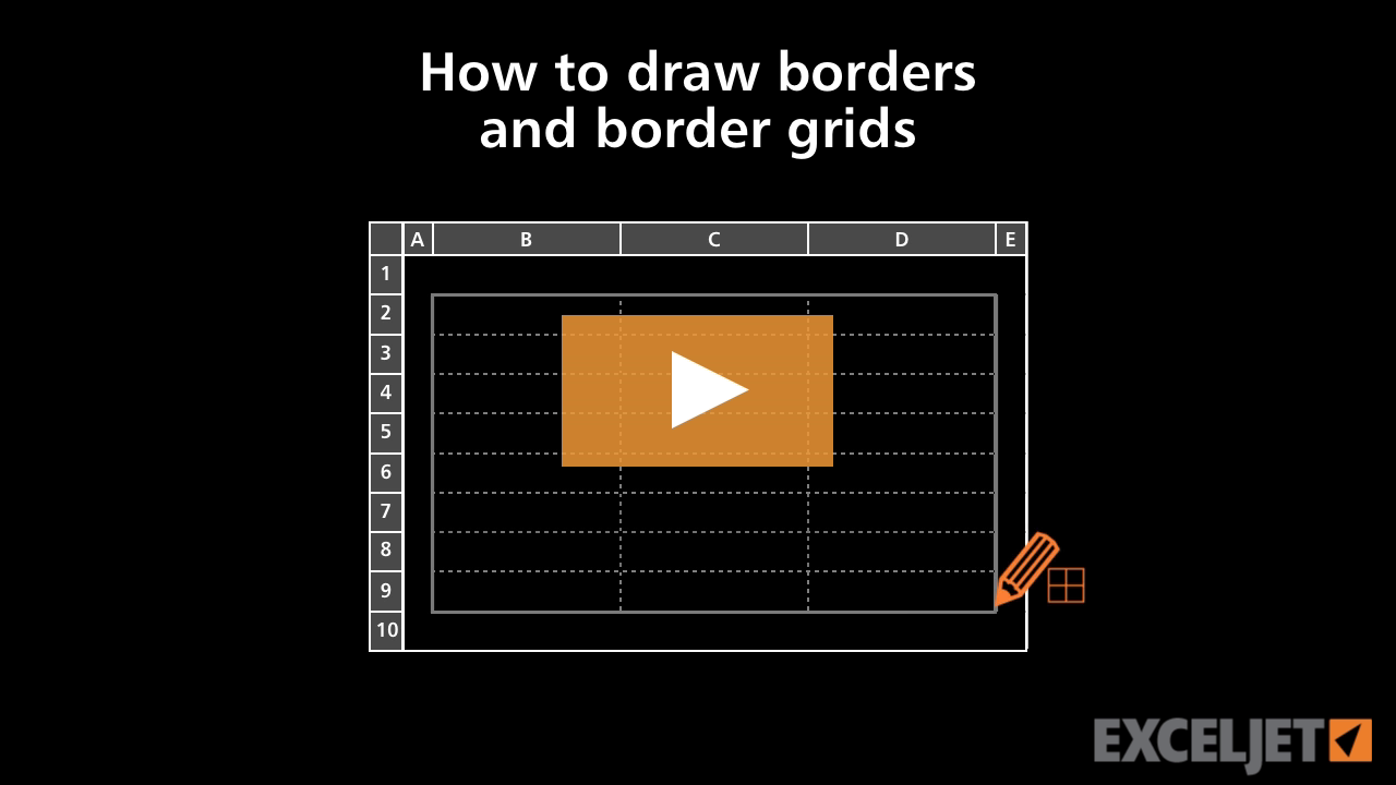 How to draw borders and border grids in Excel