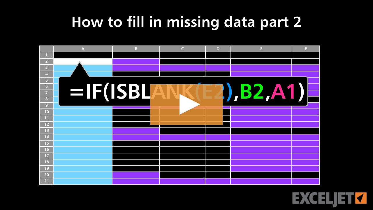 How to fill in missing data part 2