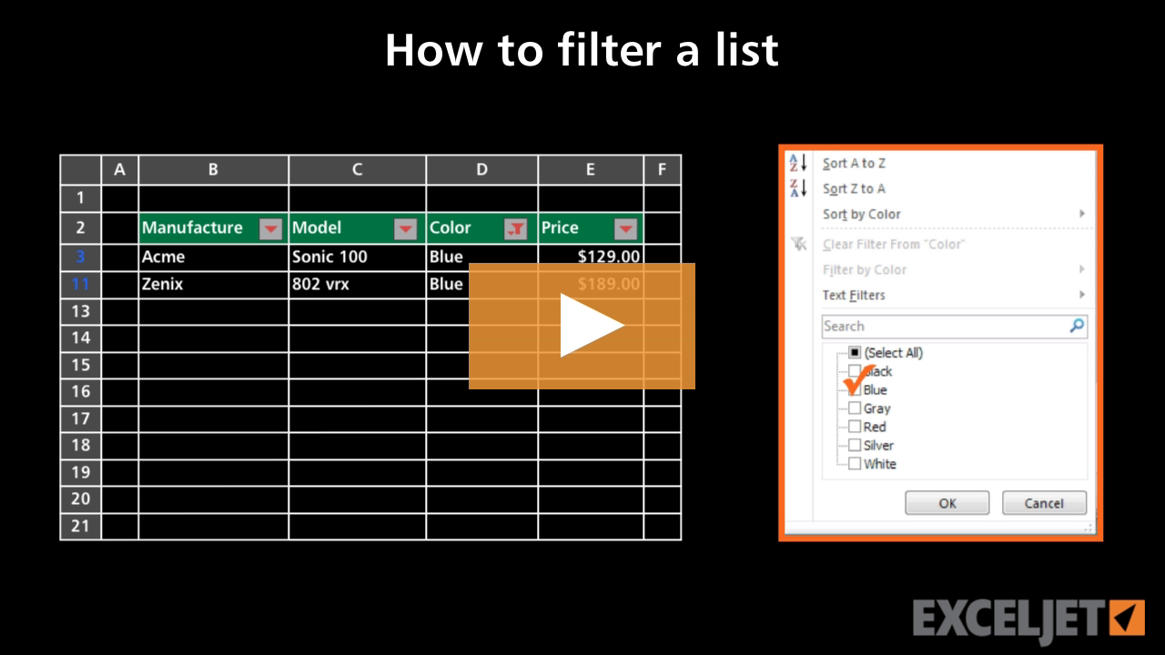How to filter a list