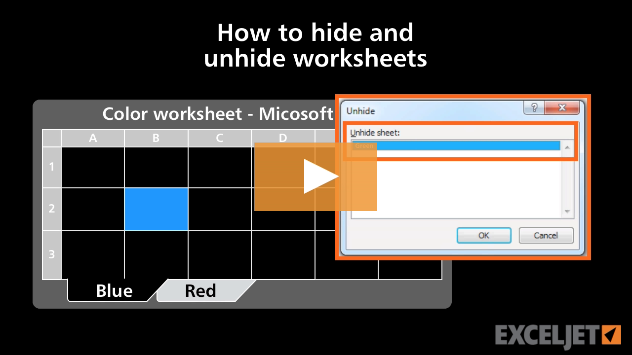 How to hide and unhide worksheets