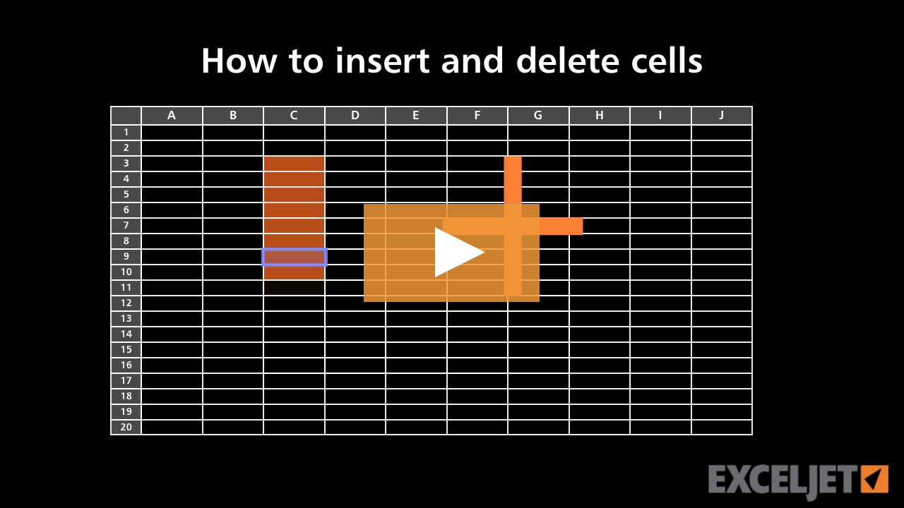 How to insert and delete cells in Excel