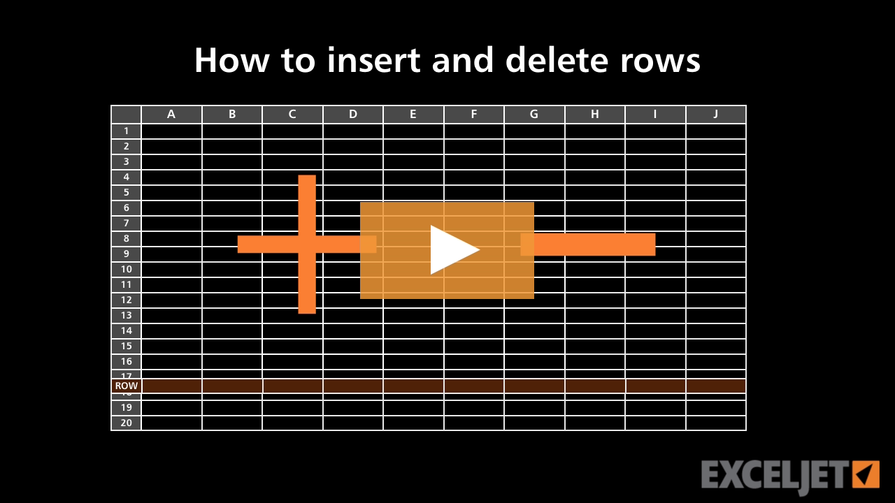 How to insert and delete rows in Excel