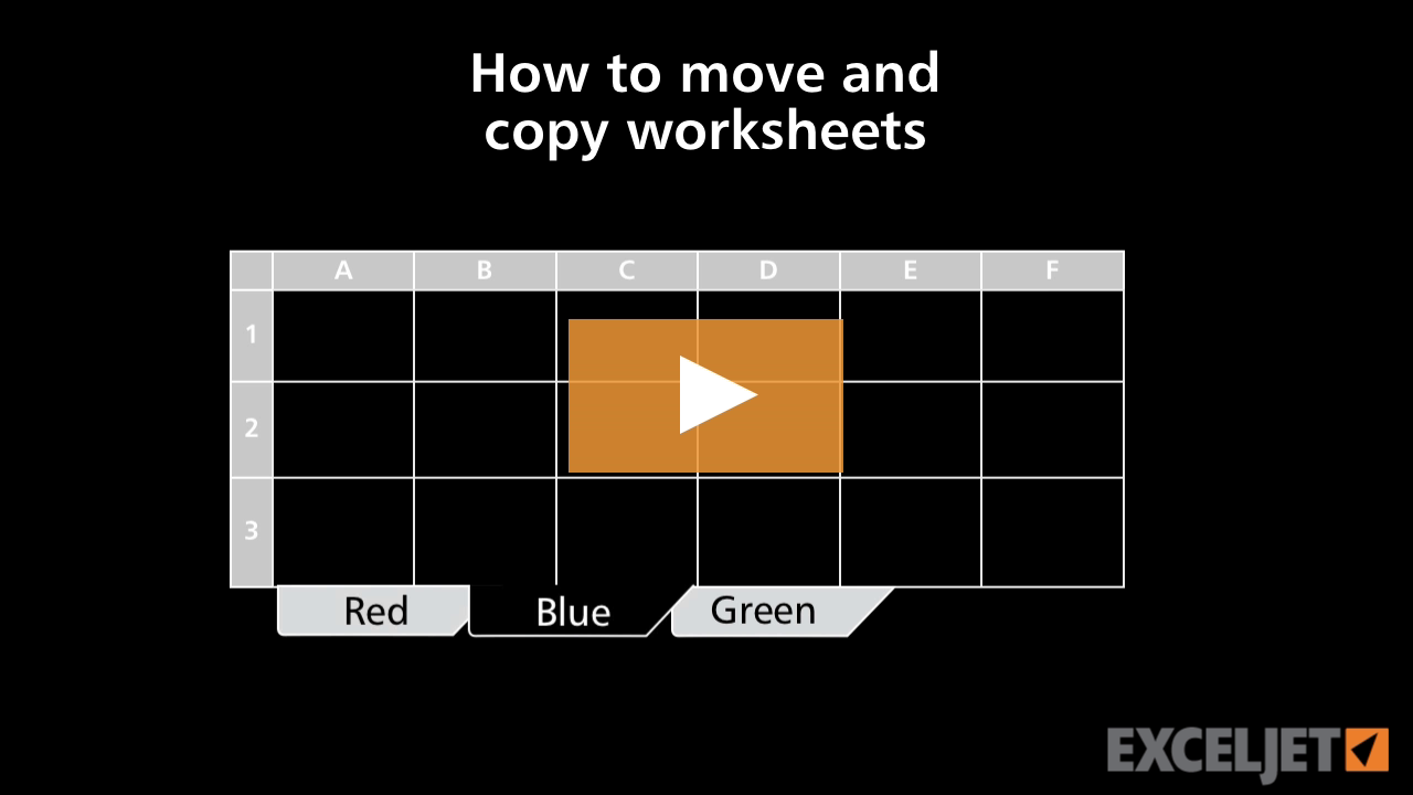 How to move and copy worksheets in Excel