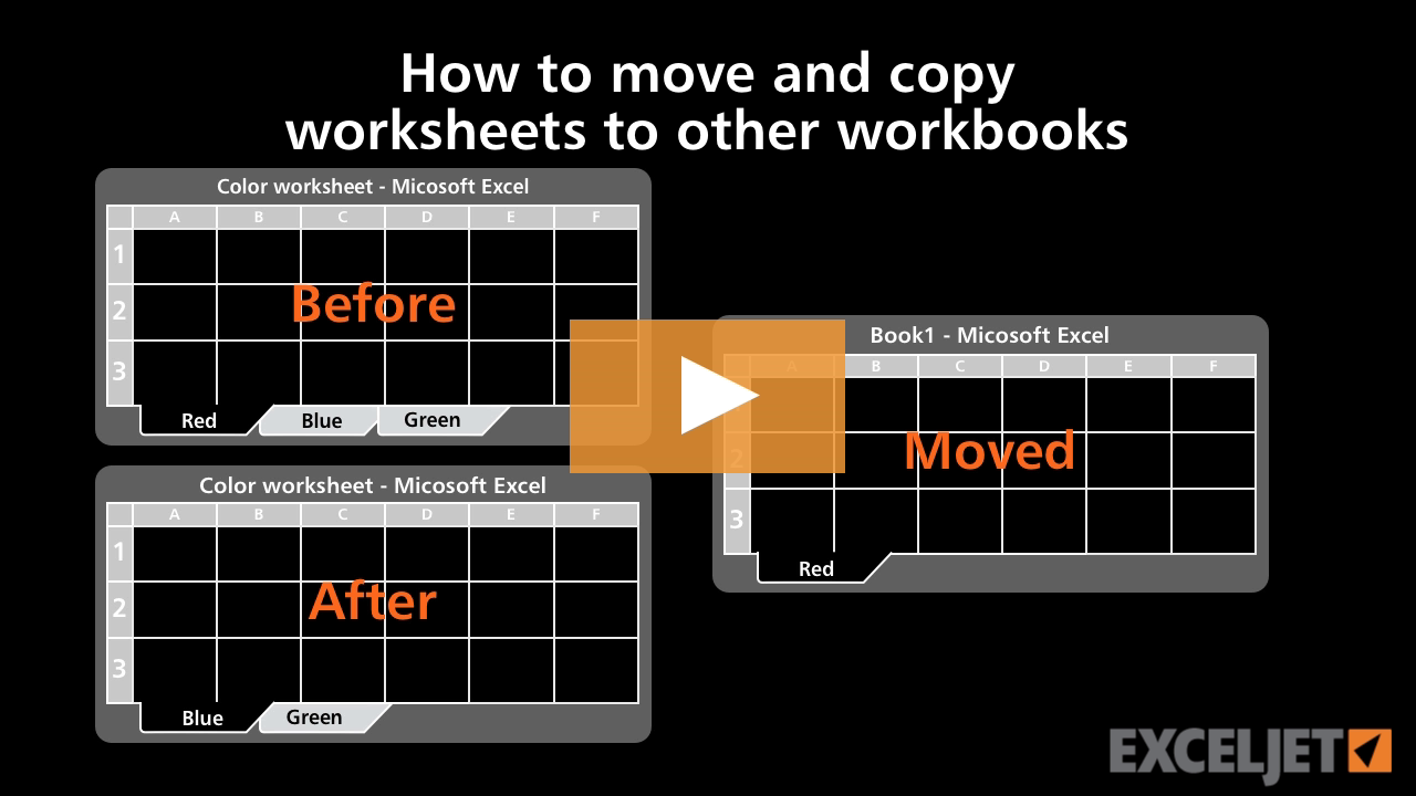 How to move and copy worksheets to other workbooks