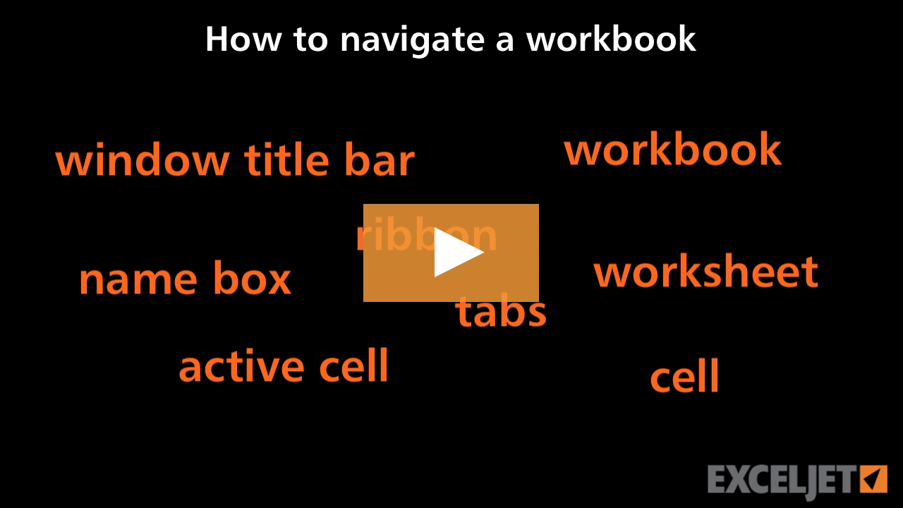 How to navigate a workbook