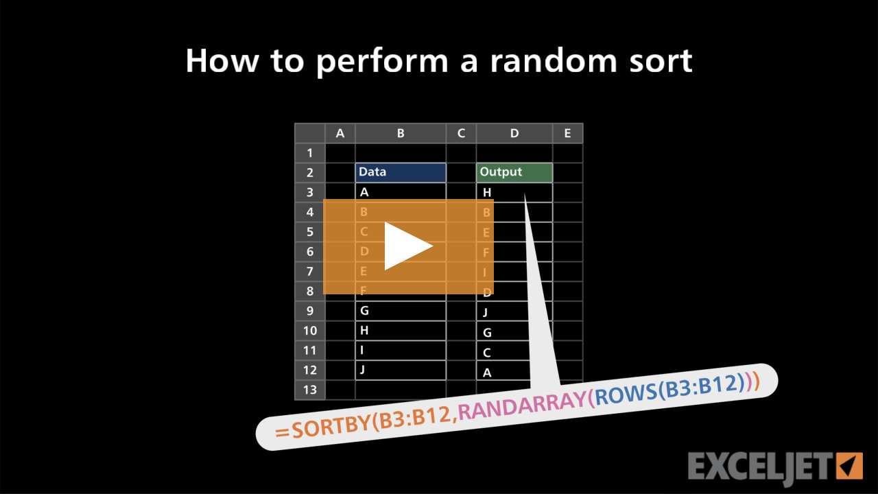 How to perform a random sort