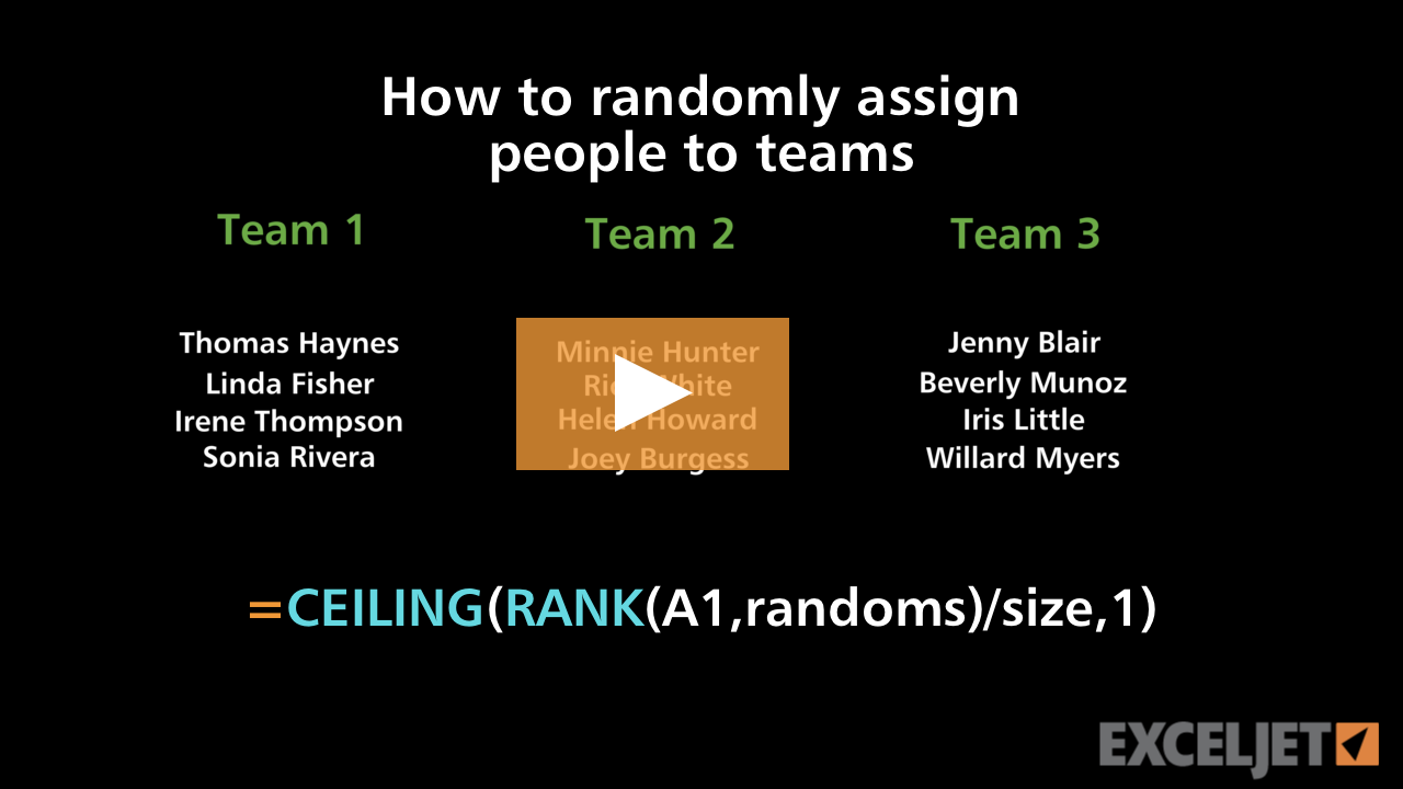 How to randomly assign people to teams