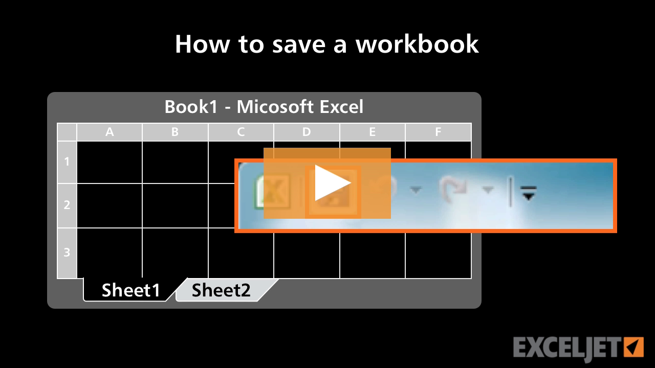 How to save a workbook