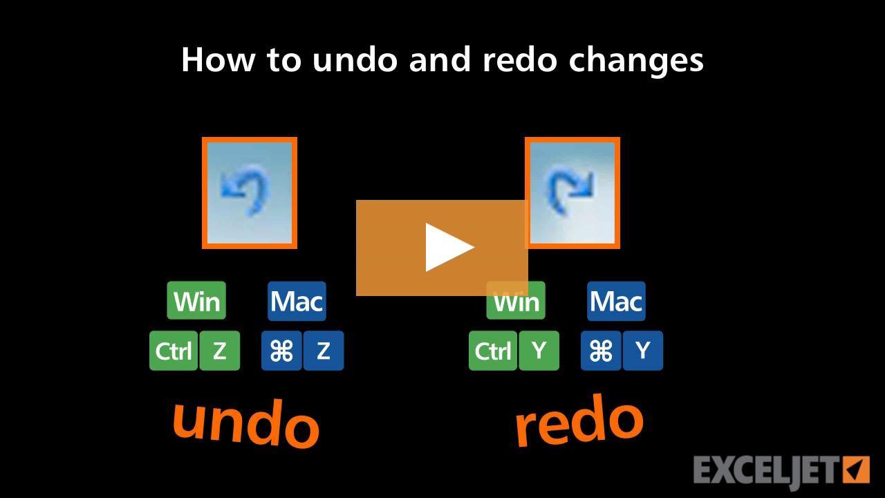 How to undo and redo changes in Excel