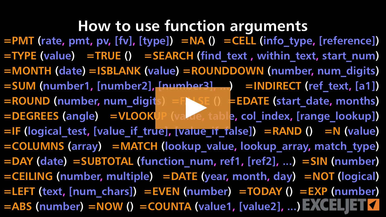 How to use function arguments