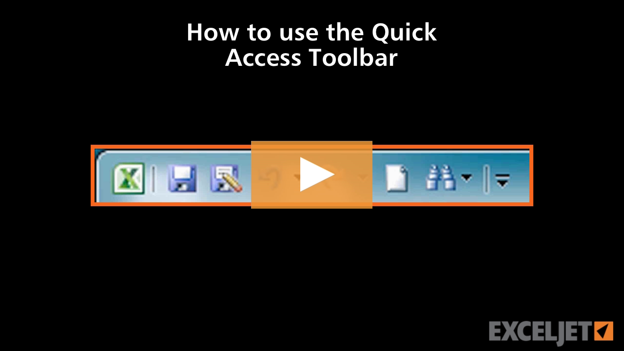 How to use the Quick Access Toolbar