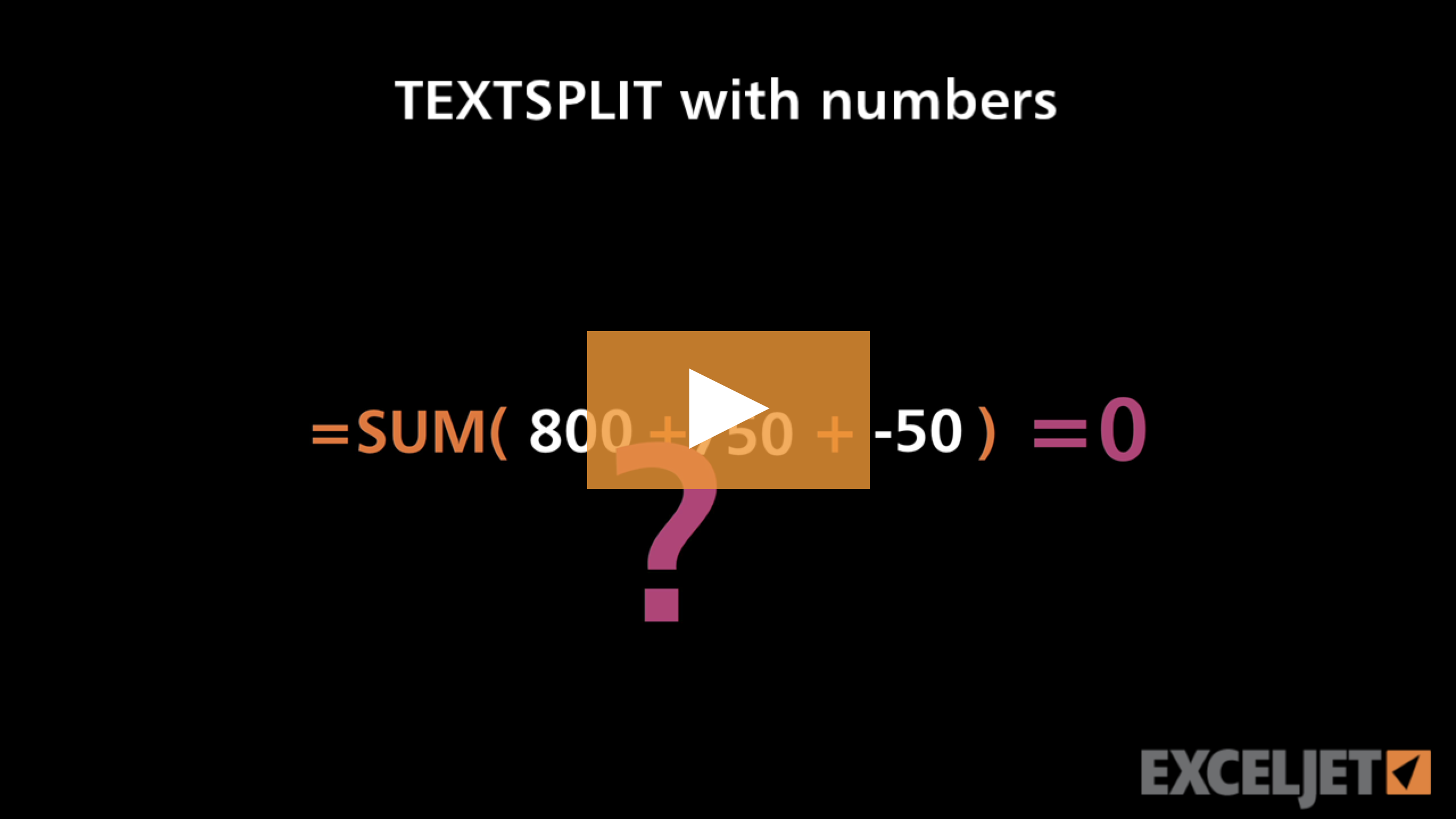 TEXTSPLIT with numbers
